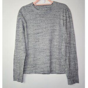 Sandro Paris Sweatshirt Long Sleeve Top Jersey Tee Pullover M Heather Grey